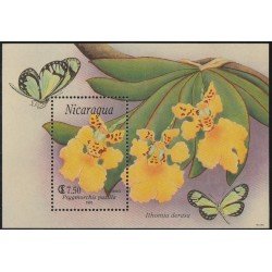 Nicaragua HB 204 1991 Mariposas y Flores Butterflies and Flowers MNH Nicaragua HB 204 1991 Mariposas y Flores Butterflies and Flowers MNH