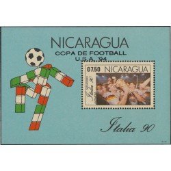 Nicaragua HB 213 1992 Copa mundial de Fútbol Italia 90 Alemania ganadores MNH Nicaragua HB 213 1992 Copa mundial de Fútbol Italia 90 Alemania ganadores MNH