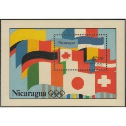 Nicaragua HB 216 1992 Lillehammer 94 Banderas Flags MNH Nicaragua HB 216 1992 Lillehammer 94 Banderas Flags MNH
