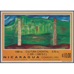 Nicaragua HB 220B 1993 Cultura Chontal estatua indígena nicaragüense MNH Nicaragua HB 220B 1993 Cultura Chontal estatua indígena nicaragüense MNH