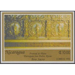 Nicaragua HB 220D 1993 Arte Sacro Frontal de Plata Parroquia San Pedro MNH Nicaragua HB 220D 1993 Arte Sacro Frontal de Plata Parroquia San Pedro MNH