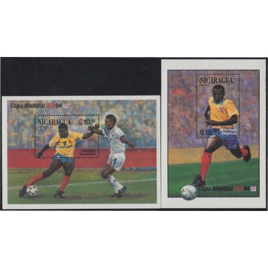 Nicaragua HB 228/29 1994 Copa del mundo de fútbol USA 94 MNH Nicaragua HB 228/29 1994 Copa del mundo de fútbol USA 94 MNH