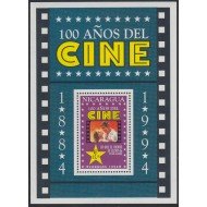 Nicaragua HB 236 1994 100 Años del cine imagen del film lo que el viento se llevó MNH