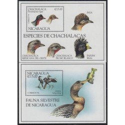 Nicaragua HB 240/41 1994  Fauna silvestre de Nicaragua  y Gallinas MNH