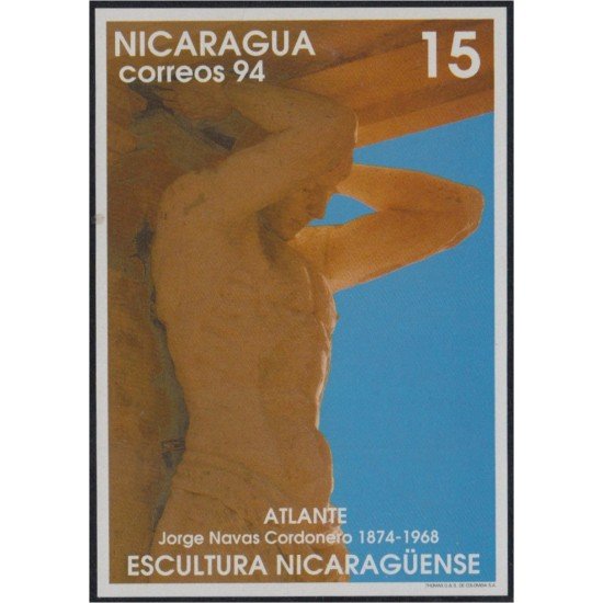 Nicaragua HB 242 1994 Escultura Nicaragüense Jorge Navas Cordonero Atlante MNH Nicaragua HB 242 1994 Escultura Nicaragüense Jorge Navas Cordonero Atlante MNH