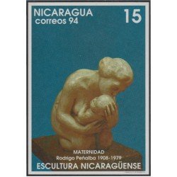 Nicaragua HB 243 1994 Escultura Nicaragüense Rodrigo Peñalba Maternidad MNH