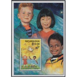 Nicaragua HB 247 1995 50º Aniversario de las Naciones Unidas Niños MNH Nicaragua HB 247 1995 50º Aniversario de las Naciones Unidas Niños MNH