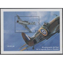 Nicaragua HB 260 1995 50º Aniversario del fin de la II Guera Mundial Combate aéreo Avión Alemán MNH Nicaragua HB 260 1995 50º Aniversario del fin de la II Guera Mundial Combate aéreo Avión Alemán MNH