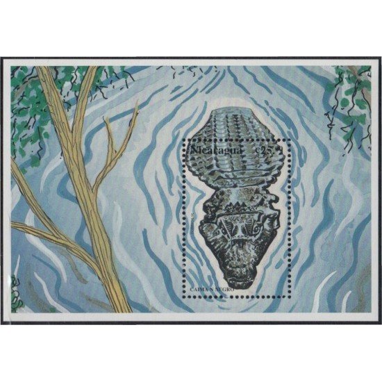 Nicaragua HB 271F 1996 Fauna de América Central Caimán MNH Nicaragua HB 271F 1996 Fauna de América Central Caimán MNH