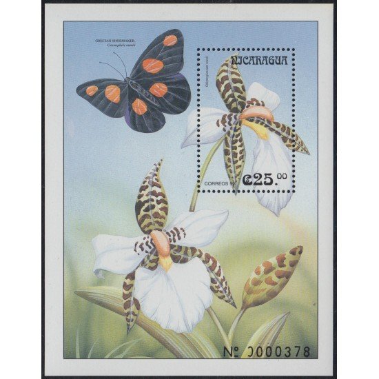 Nicaragua HB 285 1999 Flora orquídeas mariposas flowers butterflies MNH Nicaragua HB 285 1999 Flora orquídeas mariposas flowers butterflies MNH