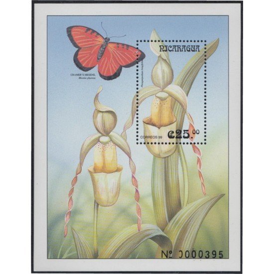 Nicaragua HB 286 1999 Flora orquídeas mariposas flowers butterflies MNH Nicaragua HB 286 1999 Flora orquídeas mariposas flowers butterflies MNH