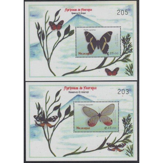 Nicaragua HB 293/94 2000 Mariposas butterflies MNH Nicaragua HB 293/94 2000 Mariposas butterflies MNH