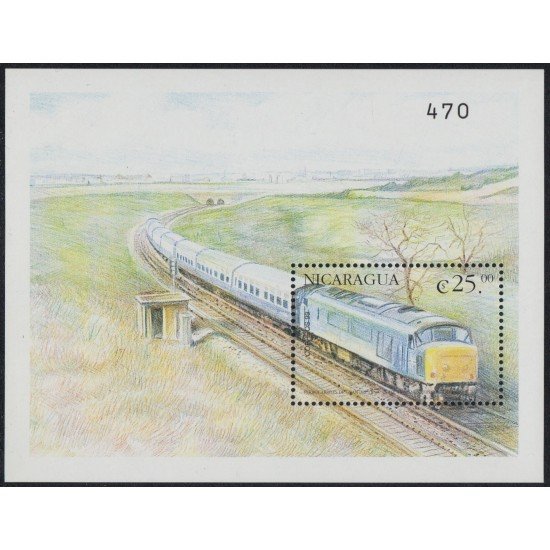Nicaragua HB 306 2000 Tren Train MNH Nicaragua HB 306 2000 Tren Train MNH
