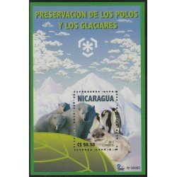 Nicaragua HB 318 2011 Preservación de los Polos y Los Glaciares fauna MNH Nicaragua HB 318 2011 Preservación de los Polos y Los Glaciares fauna MNH