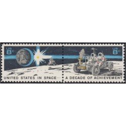 Estados Unidos 931/32 1971 10 Años de experiencia espacial MNH