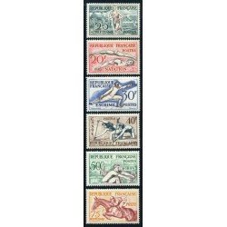 DEP7/FAU5/S France Francia Nº 960/65 1953 Juegos Olímpicos de Helsinki (1952) -Deportes-Lujo DEP7/FAU5/S France Francia Nº 960/65 1953 Juegos Olímpicos de Helsinki (1952) -Deportes-Lujo