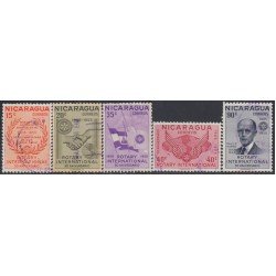Nicaragua 781/85 1955 50 Años de Rotary International Usado