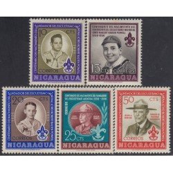 Nicaragua 797/801 1957 Centenario del nacimiento de Lord Baden Powell MNH