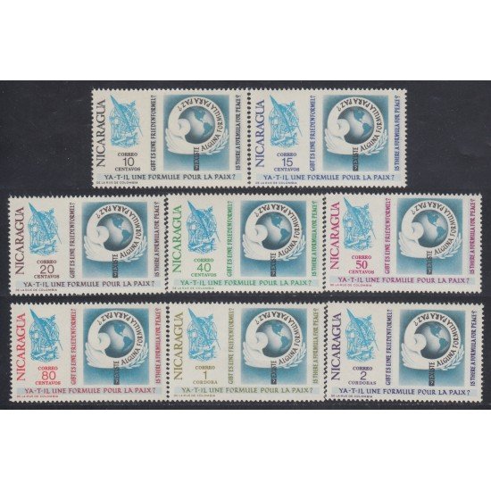 Nicaragua 912/19  1971 A favor de la Paz MNH