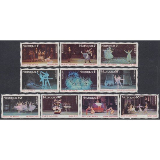 Nicaragua 1075/84 1977 Ballet Cascanueces Navidad Chritsmas MNH