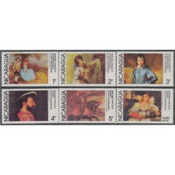 Nicaragua 1085/90 1978 Pintores Famosos MNH