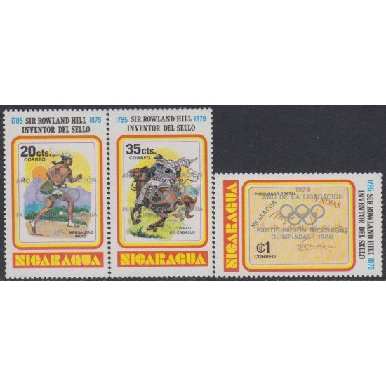Nicaragua 1128a/30a 1980 Juegos Olímpicos de Moscú MNH Nicaragua 1128a/30a 1980 Juegos Olímpicos de Moscú MNH