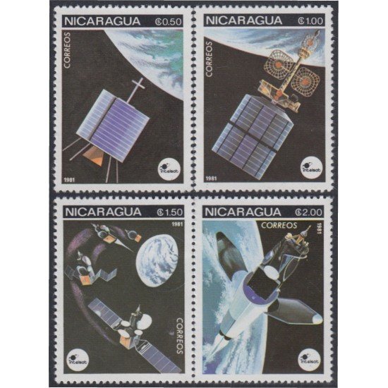 Nicaragua 1165/68 1981 Intelsat Telecomunicaciones Internacionales satélites MNH Nicaragua 1165/68 1981 Intelsat Telecomunicaciones Internacionales satélites MNH