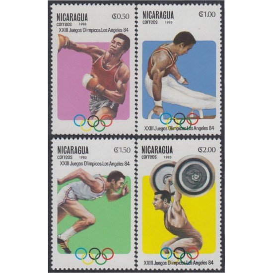 Nicaragua 1234/37 1983 Juegos Olímpicos de Verano MNH