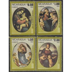 Nicaragua 1290/93 1983 500º Aniversario del nacimiento de Rafael MNH