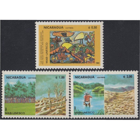 Nicaragua 1347/49 1984 Protección y desarrollo MNH