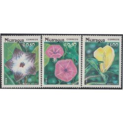 Nicaragua 1365/67 1985 Flores locales Flowers MNH