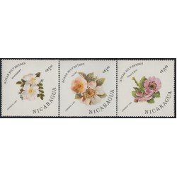 Nicaragua 1404/06 1986 Rosas salvajes Flores Flowers MNH
