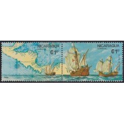 Nicaragua 1433/34 1986 500º Aniversario del descubrimiento de América por Cristóbal Colón MNH