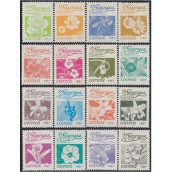 Nicaragua 1435/50 1987 Flores Flowers MNH