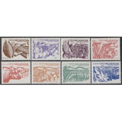 Nicaragua 1451/58 1987 Serie Antigua Reforma Agraria MNH