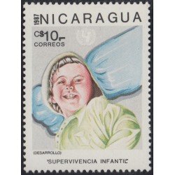 Nicaragua 1463 1987 Campaña por la supervivencia del infante MNH