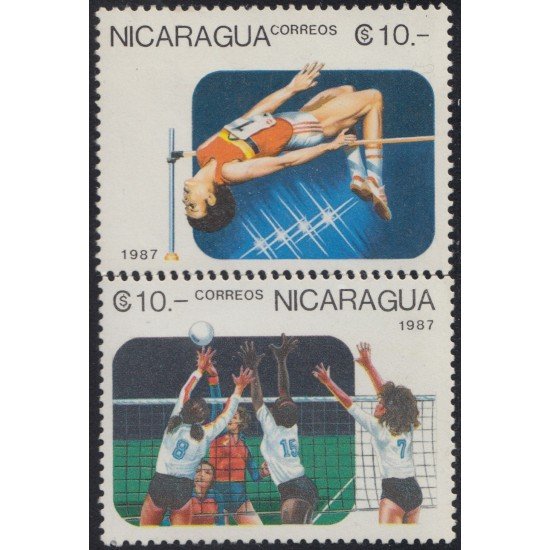 Nicaragua 1477/78 1987 Deportes disciplinas deportivas MNH Nicaragua 1477/78 1987 Deportes disciplinas deportivas MNH