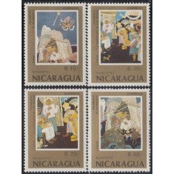 Nicaragua 1482/85 1987 Navidad Chritsmas MNH