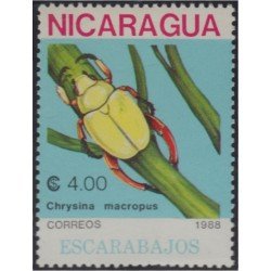 Nicaragua 1512 1988 Fauna Insectos Escarabajo MNH