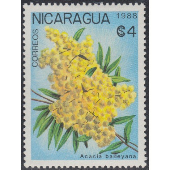 Nicaragua 1513 1988 Flora Flor indígena Flower MNH
