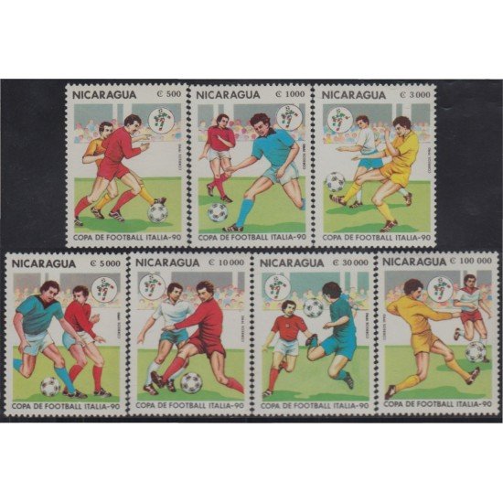 Nicaragua 1523/29 1990 Copa Mundial de Fútbol Italia 90 MNH