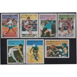 Nicaragua 1530/36 1990 Juegos olímpicos Barcelona 1992 Jabalina Boxeo Usado