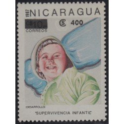 Nicaragua 1543A 1990 Campaña por la supervivencia del infante nuevo valor MNH