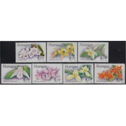 Nicaragua 1597/603 1991 Flores Orquídeas Flowers MNH