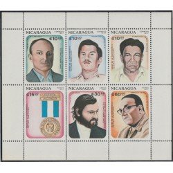 Nicaragua 1464/66 1188/90 1987 Patriotas nicaragüenses célebres MNH