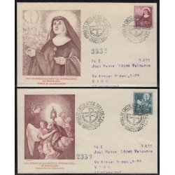 España Spain 1116/17 1952 XXXV Congreso Int en BCN SPD Sobre Primer Día España Spain 1116/17 1952 XXXV Congreso Int en BCN SPD Sobre Primer Día
