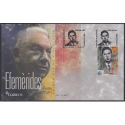 Andorra Española 455 2017 Efemérides Pere Canturri SPD Sobre Primer día