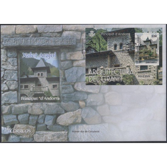 Andorra Española 461 2017 Arquitectura del granito SPD Sobre Primer día