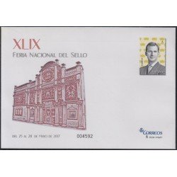 Sobres Enteros Postales 147 2017 XLIX Feria Nacional del Sello