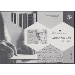 España Spain Prueba de lujo 132 2017 100 años del nacimiento de Camilo José Cela